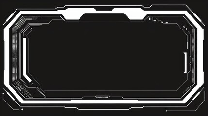 Futuristic Sci Fi HUD Interface Frame Overlay Background
