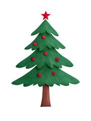 Fototapeta premium Origami paper Christmas tree isolated on white background 