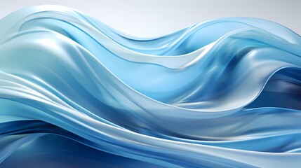Fototapeta premium digital technology blue and white abstract glass wave poster background