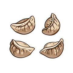 Fototapeta premium A Beautifully Illustrated Representation of Scrumptious Dumplings Perfect for Culinary Themes