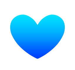 青いグラデーションのハートマーク