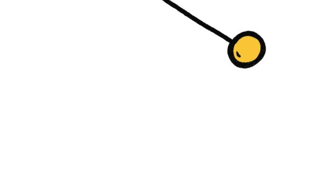 yellow pendulum on white background video