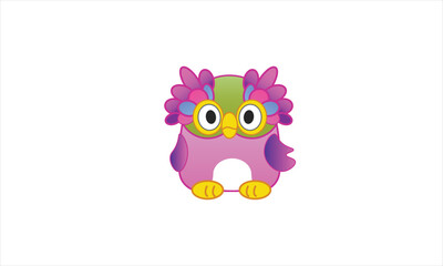 Baby Penguin Cartoon Logo Design