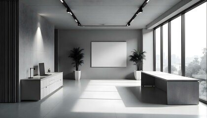 Fototapeta premium Photo modern style interior room,kithchen,bathroom 3d illustration