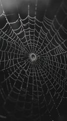 Obraz premium Photography of spider web photography dark invertebrate.