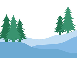 Obraz premium Winter Christmas Day Background Illustration
