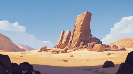 Expansive sand dunes, oases, desert sunsets, and unique rock formations