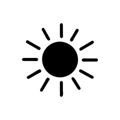 Obraz premium Sun, sunny icon. Simple vector sign