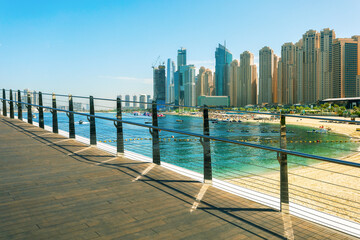 Dubai jumeirah beach, beautiful rest in Dubai, United Arab Emirates.