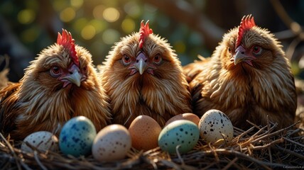 Fototapeta premium A Flock of Feathered Friends