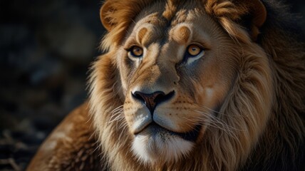 Fototapeta premium Majestic Lion, King of the Jungle