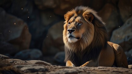 Fototapeta premium Majestic Lion, King of the Jungle