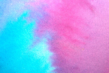 Gentle Multicolor Watercolour Paint on a White Background Drips and Lines