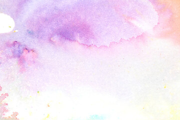Obraz premium Gentle Multicolor Watercolour Paint on a White Background Drips and Lines