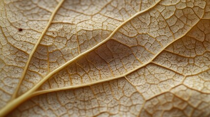 Obraz premium Intricate Close-Up of a Dried Leaf with Vein Details