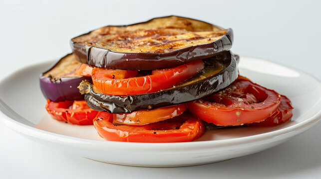 Escalivada with Grilled Eggplant and Red Bell Pepper