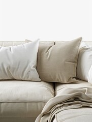 Sophisticated Beige Couch with Pillows