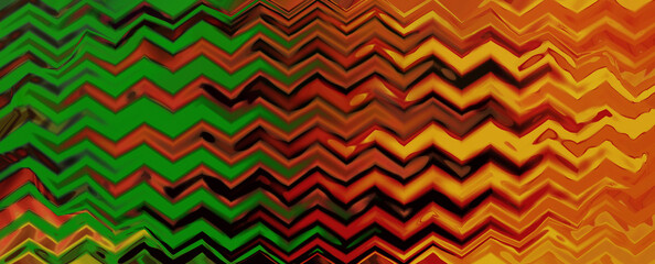 Abstract Kwanzaa-Inspired Pattern with Vibrant Color. Long banner