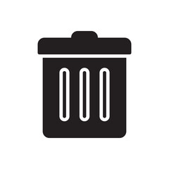 Trashcan icon. Simple vector sign.