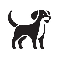 Dog collection, sticker,  Dog outline , Sitting dog silhouette vector, icon, symbol isolated on white background.