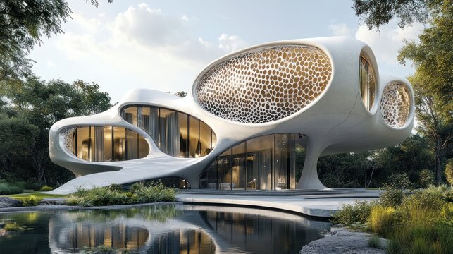 Self-healing futuristic buildings that can repair structural damage using advanced materials