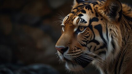 Fototapeta premium Majestic Tiger, a Stalking Shadow