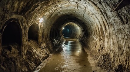 Naklejka premium Hidden underground bunkers, left abandoned and forgotten, waiting to be rediscovered