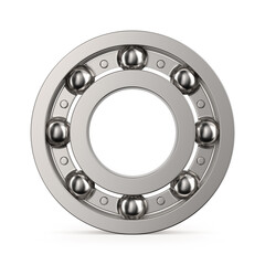 Ball bearing on white background. Isolated 3D illustration