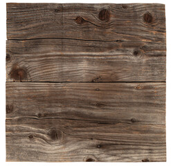 wood brown aged plank texture isolated on white, vintage old weathered plank background