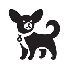 Dog collection, sticker,  Dog outline , Sitting dog silhouette vector, icon, symbol isolated on white background.