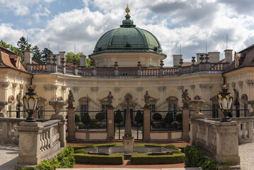 Buchlovice castle, Czech republic. Ancient heritage exterior built in baroque style.