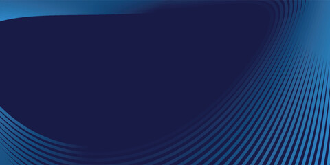 Abstract blue geometric lines glowing on dark blue background. Modern shiny blue circle lines pattern. Futuristic technology concept