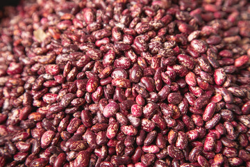 Closeup view of red beans.