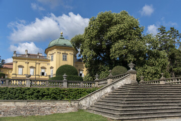 Fototapeta premium Buchlovice castle, Czech republic. Ancient heritage exterior built in baroque style.