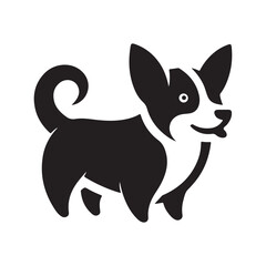 Dog collection, sticker,  Dog outline , Sitting dog silhouette vector, icon, symbol isolated on white background.