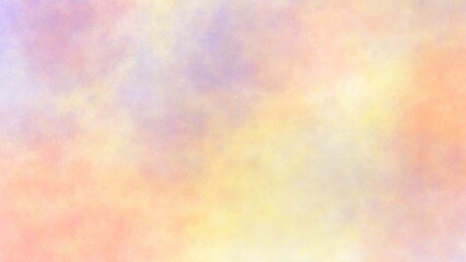 Abstract watercolor background in a mix of pink, purple and yellow with a paper grain texture.