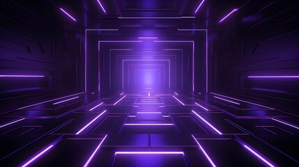 Fototapeta premium 3d rendering of purple and black abstract geometric background. Scene for advertising, technology, showcase, banner, game, sport, cosmetic, business, metaverse. Sci-Fi Illustration. Product display