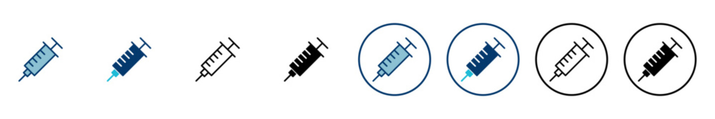 Syringe icon vector isolated on white background. injection icon