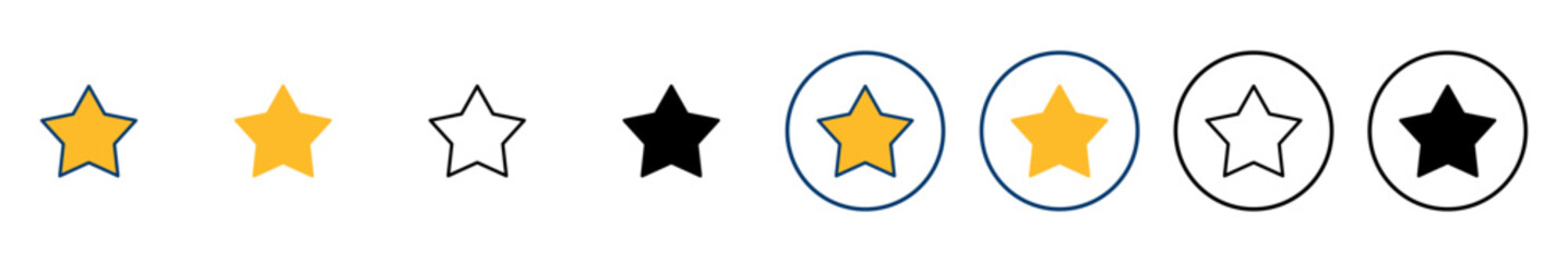 Star Icon vector isolated on white background. Star vector icon. Rating symbol