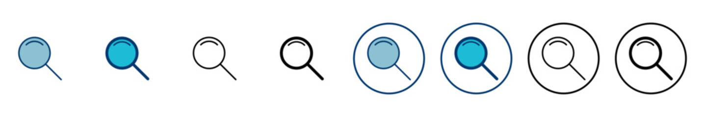 Search icon vector isolated on white background. Glass vector icon. search magnifying glass icon. Find