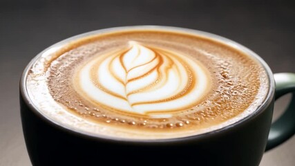 Closeup of a cup coffee sits on a black table, its dark and aromatic steam rising. Beverage perfect for a casual morning break, rich flavor with simple pleasure of a tasty, hot drink. Generative AI