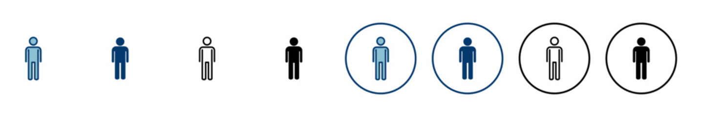 Man icon vector isolated on white background. male icon vector. human symbol