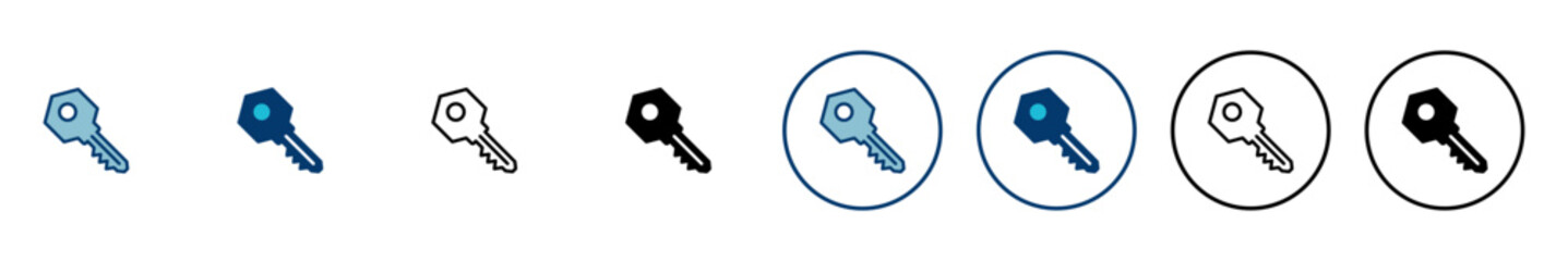 Key icon vector isolated on white background. Key vector icon. Key symbol. security