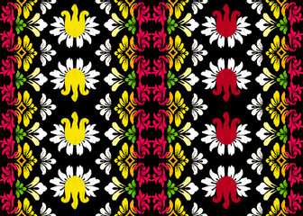 Ikat floral paisley embroidery ethnic traditional pattern 
Pattern abstract geometric ethnic oriental ikat seamless vector traditional
 design Indian style decorative carpet curtain pillow geometric