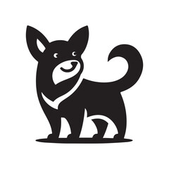 Dog collection, sticker,  Dog outline , Sitting dog silhouette vector, icon, symbol isolated on white background.