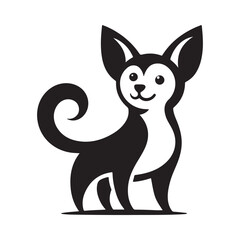 Dog collection, sticker,  Dog outline , Sitting dog silhouette vector, icon, symbol isolated on white background.