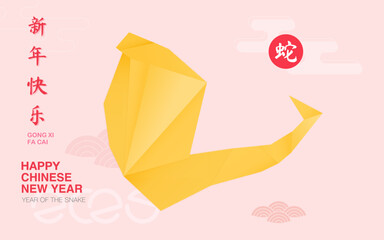 New Year's poster for the 2025 year of the snake with zodiac symbol. Vector illustration design for branding cover, card, website banner and etc.	