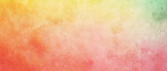 Fototapeta premium Gradient Background with Grainy Texture in Pastel Shades of Pink, Orange, Yellow, and Green for Creative Designs