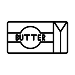 Butter line icon