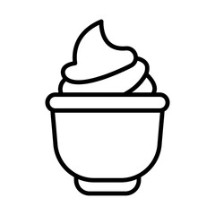 Whipping Cream line icon